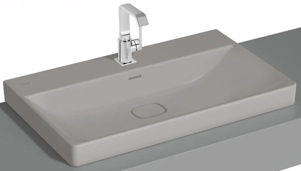 Vitra 7527B076-0973 Metropole Çanak lavabo,80cm Mat Taş Gri.